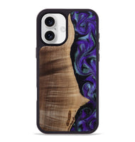 iPhone 16 Plus Wood Phone Case - Peggy (Purple, 813894)
