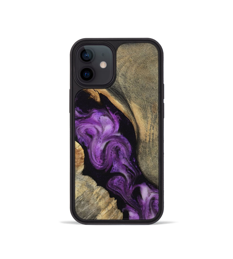 iPhone 12 mini Wood Phone Case - Dian (Purple, 813895)