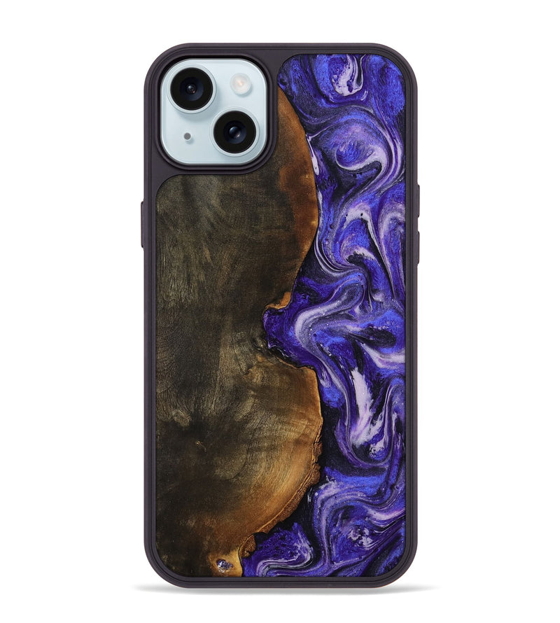 iPhone 15 Plus Wood Phone Case - Eris (Purple, 813897)