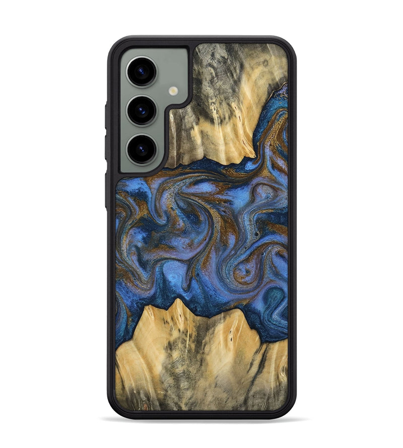 Galaxy S24 Plus Wood Phone Case - Florine (Teal & Gold, 813923)