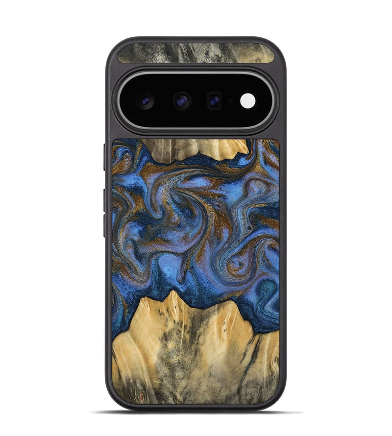 Pixel 11 Wood Phone Case - Florine (Teal & Gold, 813923)