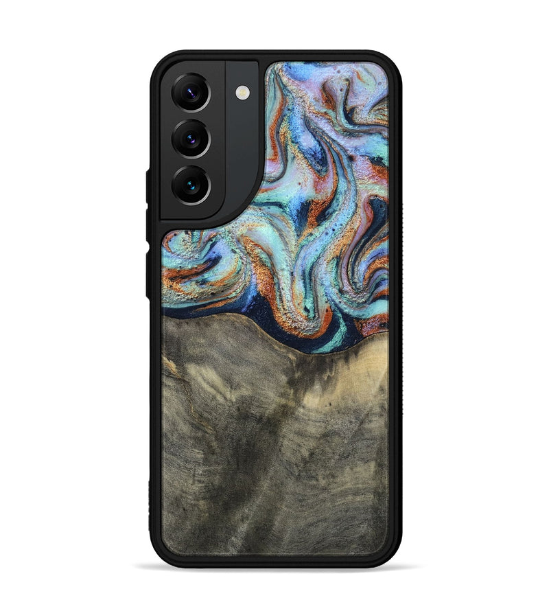 Galaxy S22 Plus Wood Phone Case - Mandi (Teal & Gold, 813924)