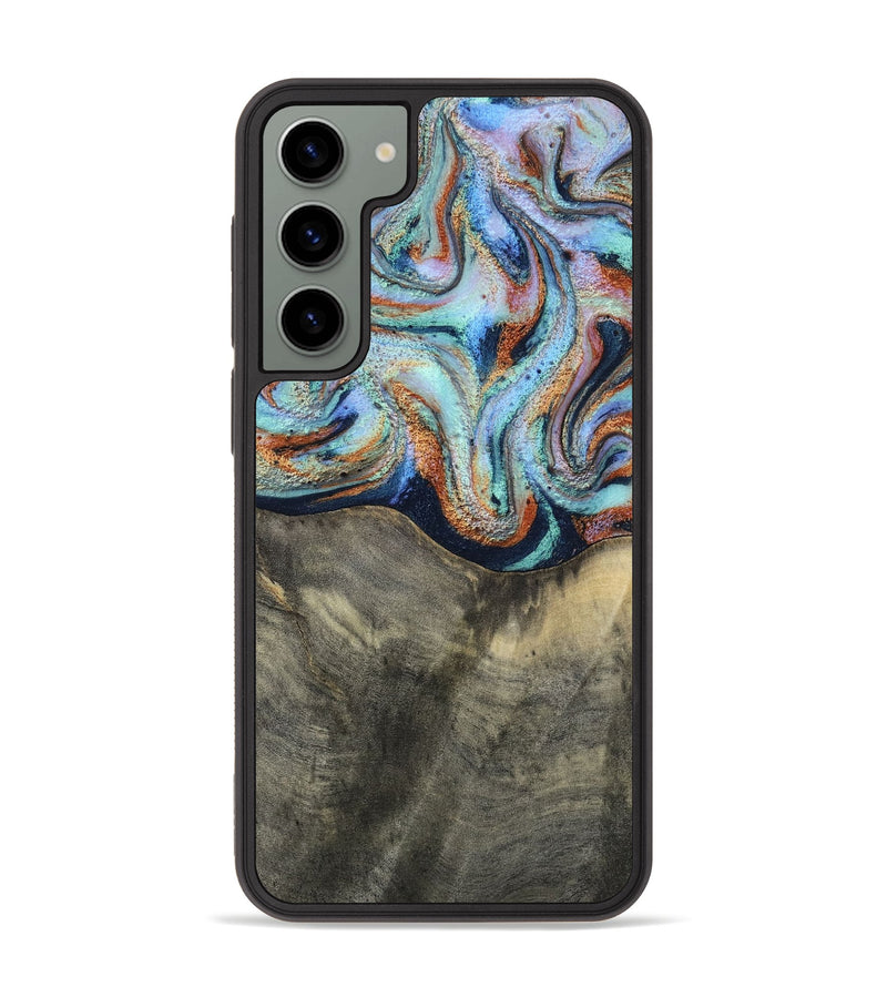 Galaxy S23 Plus Wood Phone Case - Mandi (Teal & Gold, 813924)