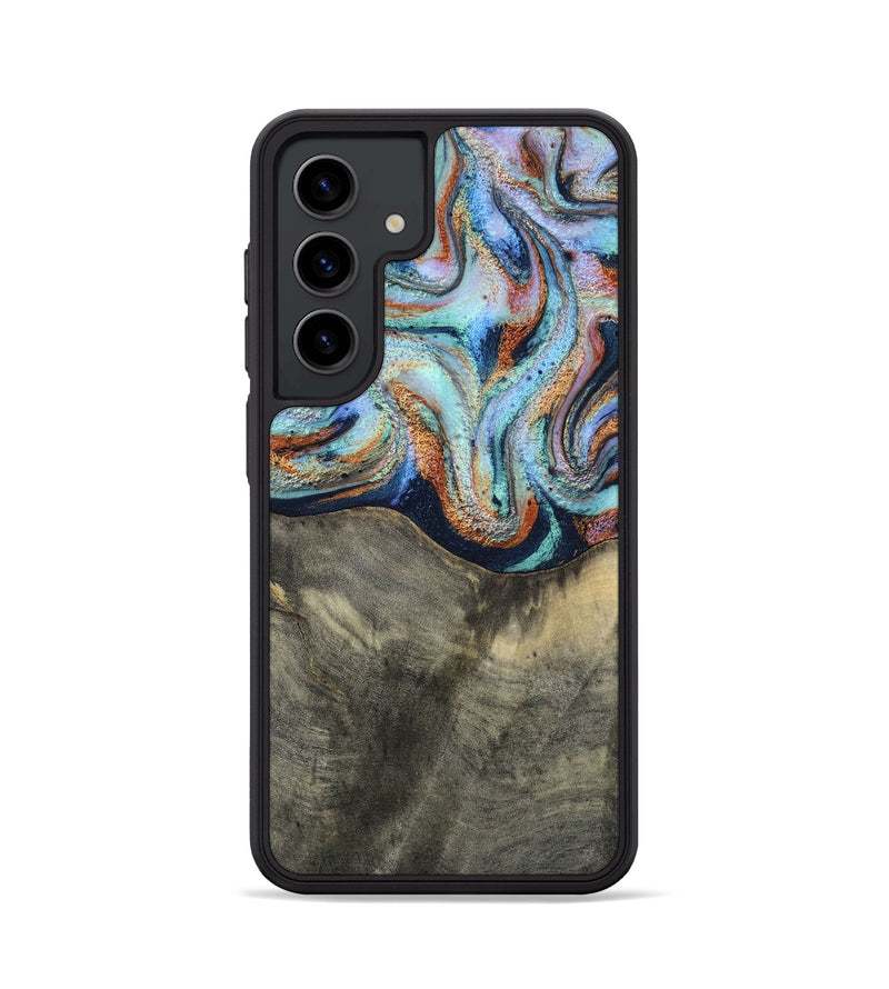 Galaxy S24 Wood Phone Case - Mandi (Teal & Gold, 813924)