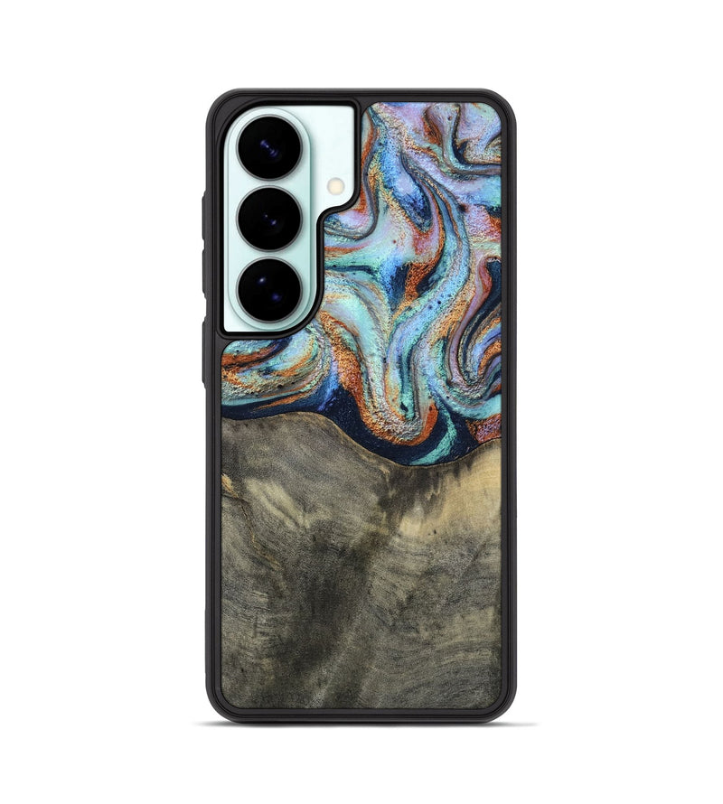 Galaxy S26 Wood Phone Case - Mandi (Teal & Gold, 813924)