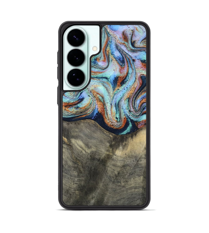 Galaxy S26 Plus Wood Phone Case - Mandi (Teal & Gold, 813924)