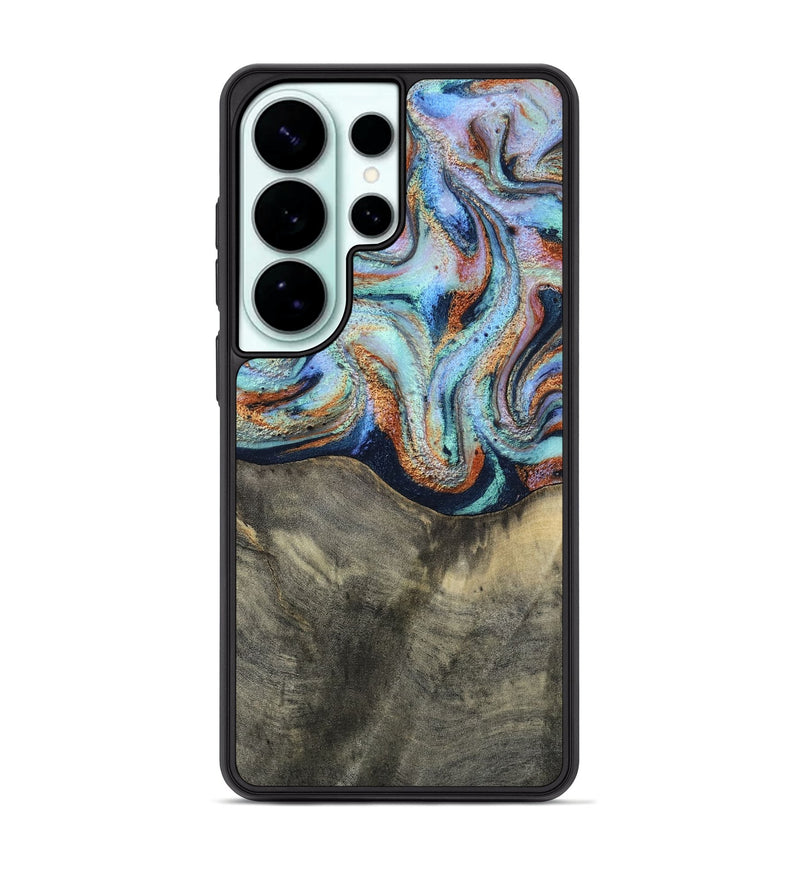Galaxy S26 Ultra Wood Phone Case - Mandi (Teal & Gold, 813924)