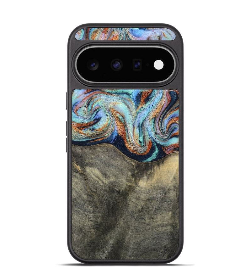 Pixel 11 Wood Phone Case - Mandi (Teal & Gold, 813924)