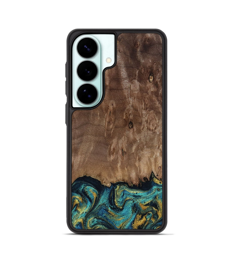 Galaxy S26 Wood Phone Case - Reanna (Teal & Gold, 813927)