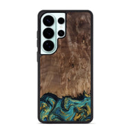 Galaxy S26 Ultra Wood Phone Case - Reanna (Teal & Gold, 813927)