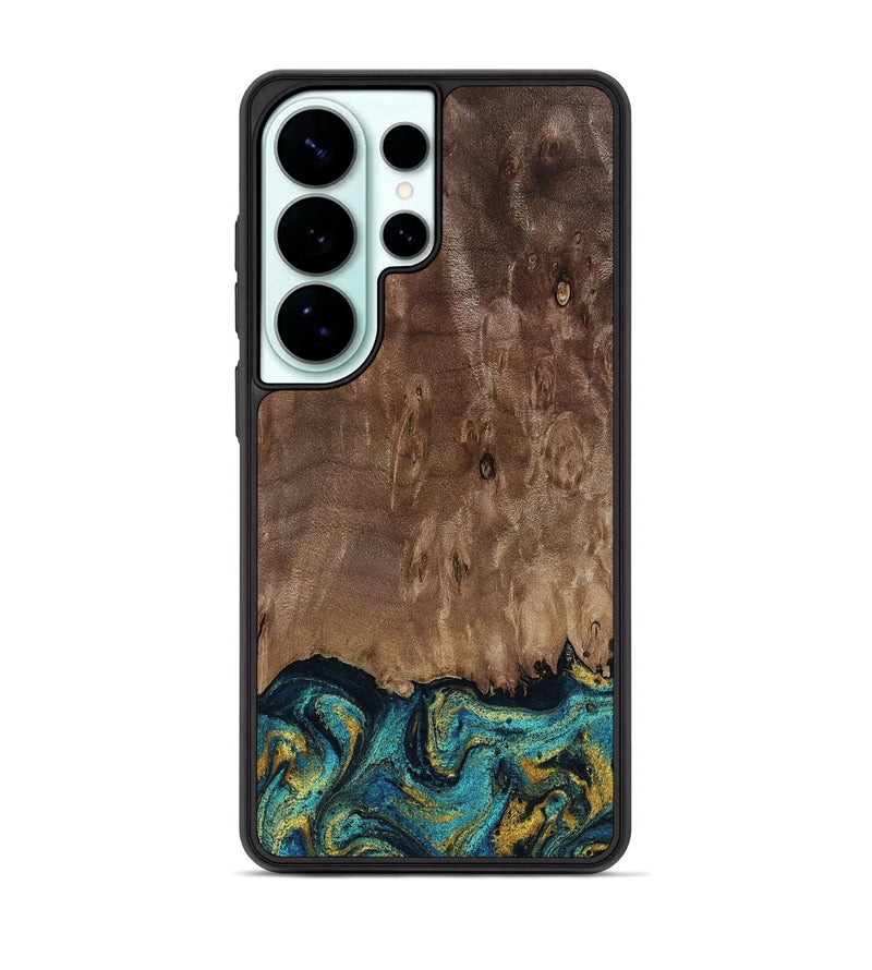 Galaxy S26 Ultra Wood Phone Case - Reanna (Teal & Gold, 813927)