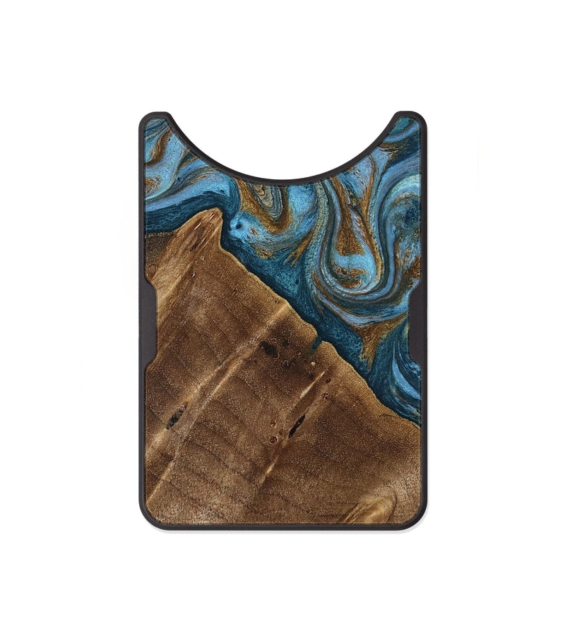 Alloy Wood Wallet - Vena (Teal & Gold, 813929)