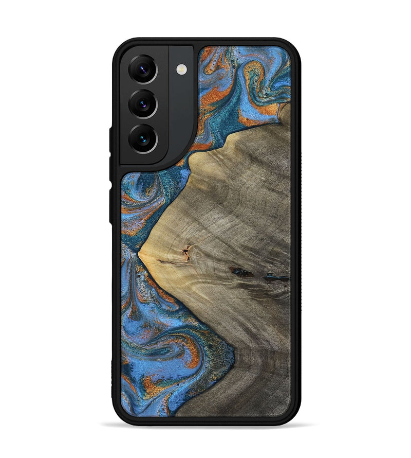 Galaxy S22 Plus Wood Phone Case - Waverly (Teal & Gold, 813933)