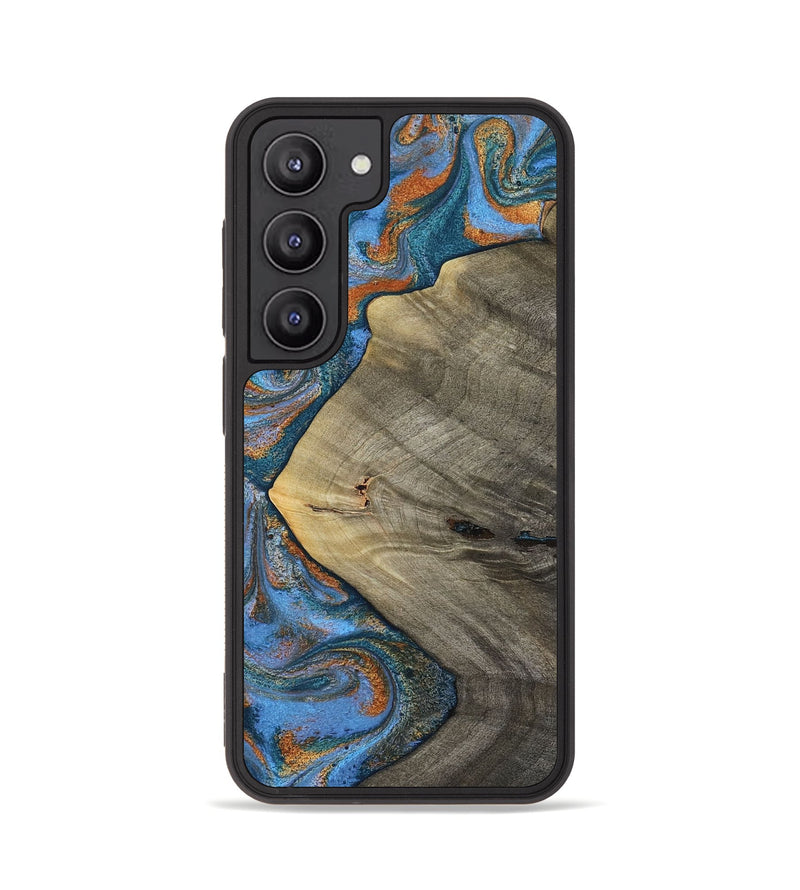 Galaxy S23 Wood Phone Case - Waverly (Teal & Gold, 813933)