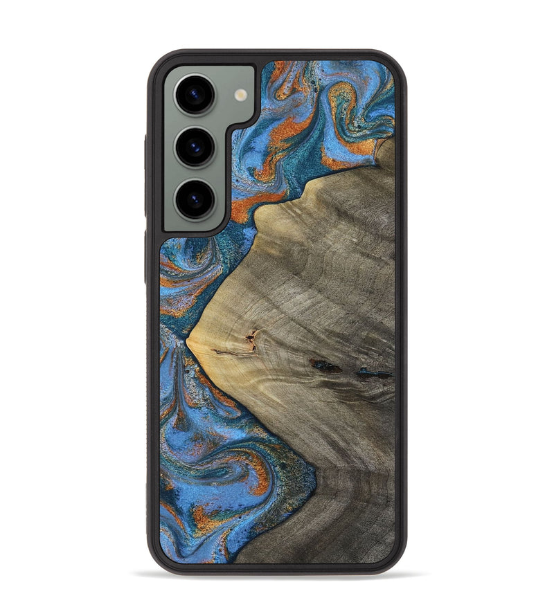 Galaxy S23 Plus Wood Phone Case - Waverly (Teal & Gold, 813933)
