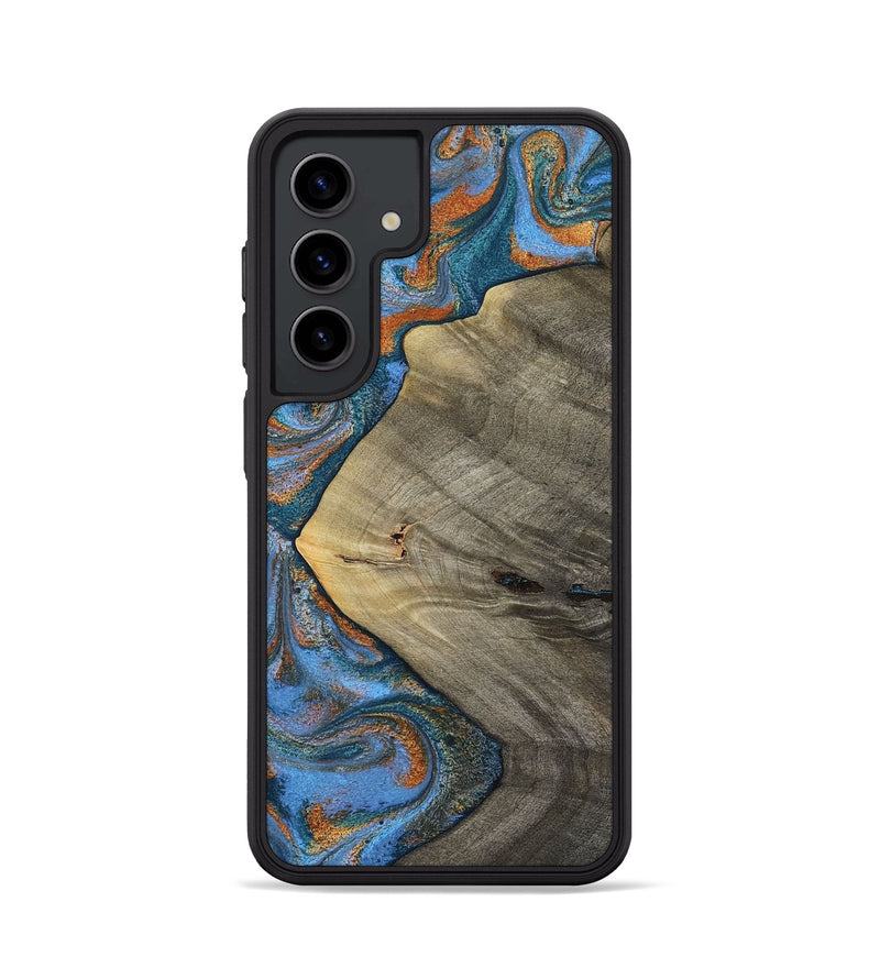 Galaxy S24 Wood Phone Case - Waverly (Teal & Gold, 813933)