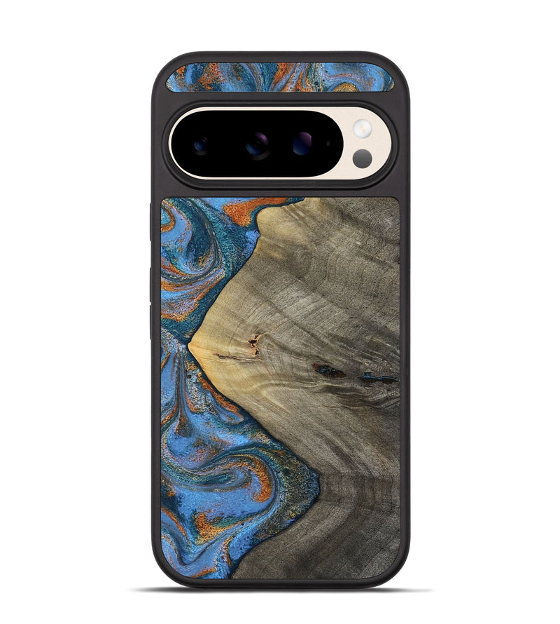 Pixel 10 Pro Wood Phone Case - Waverly (Teal & Gold, 813933)