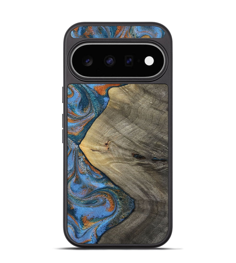 Pixel 11 Wood Phone Case - Waverly (Teal & Gold, 813933)