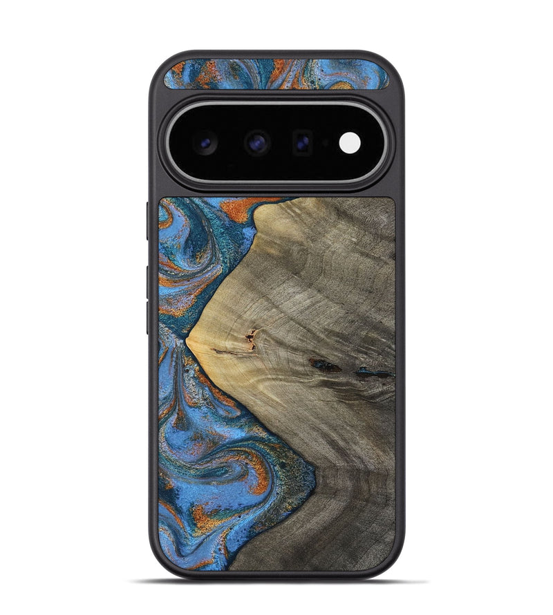 Pixel 11 Pro Wood Phone Case - Waverly (Teal & Gold, 813933)