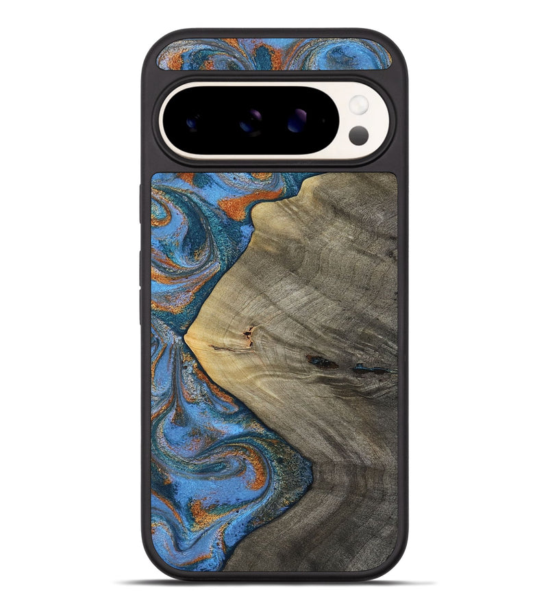 Pixel 9 Pro XL Wood Phone Case - Waverly (Teal & Gold, 813933)