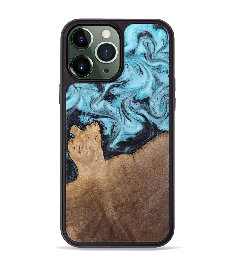 iPhone 13 Pro Max Wood Phone Case - Zelda (Blue, 813941)