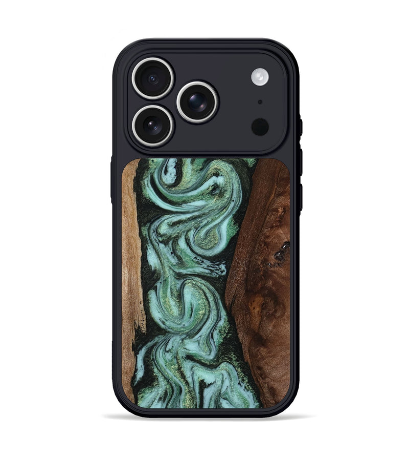 iPhone 17 Pro Wood Phone Case - Ebony (Green, 813947)