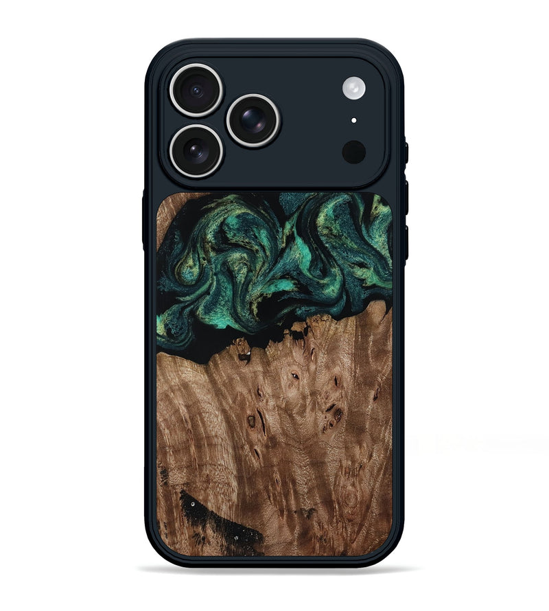 iPhone 17 Pro Max Wood Phone Case - Rohan (Green, 813953)