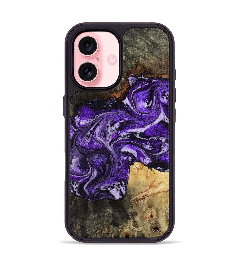 iPhone 16 Wood Phone Case - Artemis (Purple, 813983)
