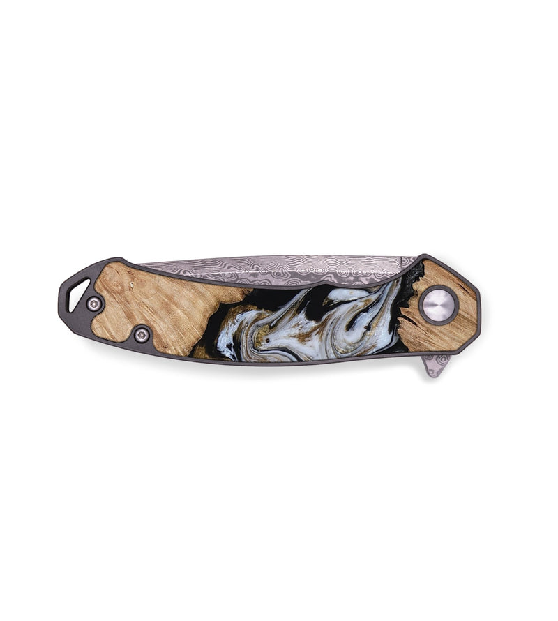 EDC Wood Pocket Knife - Emery (Black & White, 813986)