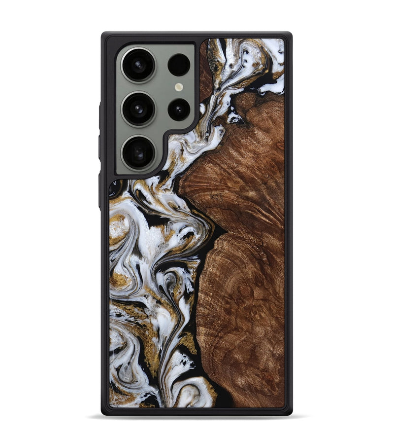 Galaxy S24 Ultra Wood Phone Case - Jeffry (Black & White, 814120)