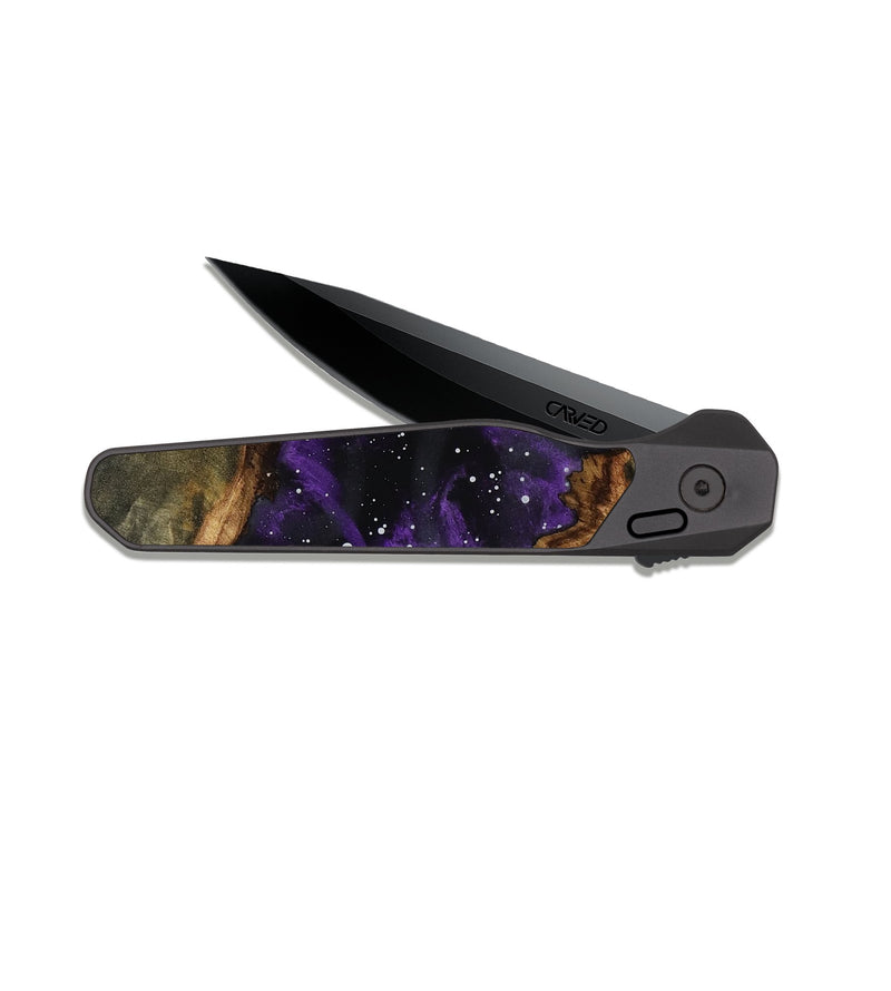 EDC Dark Slate Wood Pocket Knife - Ouida (Cosmos, 814129)