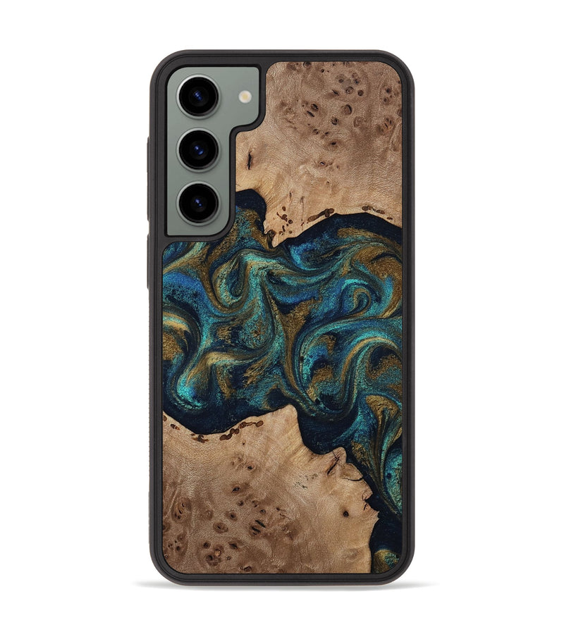 Galaxy S23 Plus Wood Phone Case - Jacoby (Teal & Gold, 814180)