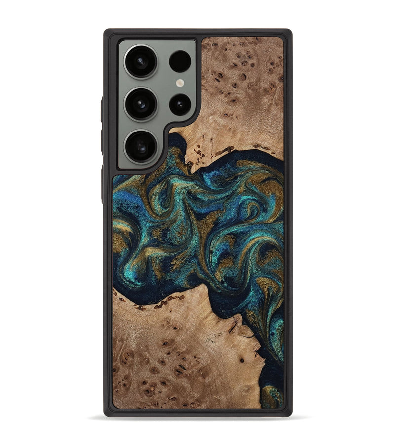 Galaxy S23 Ultra Wood Phone Case - Jacoby (Teal & Gold, 814180)