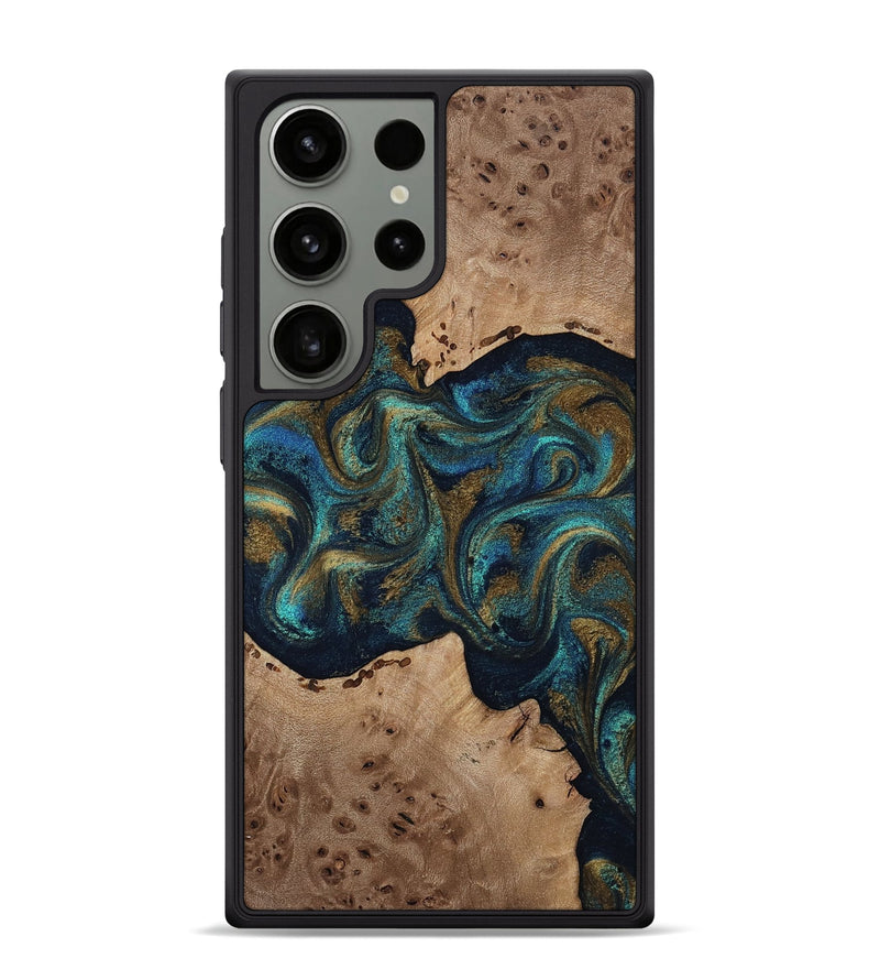 Galaxy S24 Ultra Wood Phone Case - Jacoby (Teal & Gold, 814180)