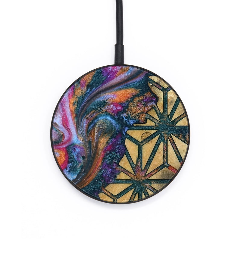 Circle Wood Wireless Charger - Zahra (Pattern, 814202)