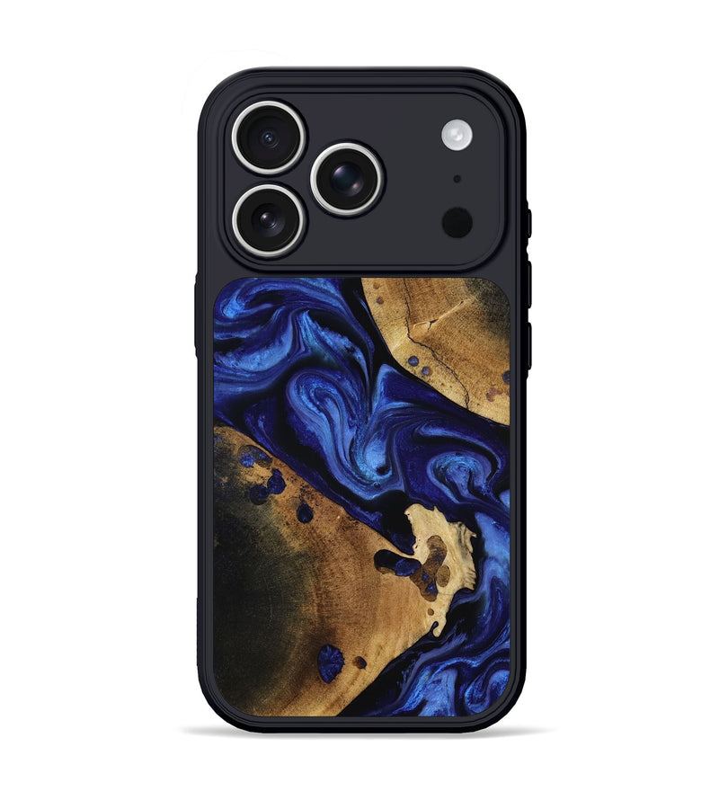 iPhone 17 Pro Wood Phone Case - Katlynn (Blue, 814210)