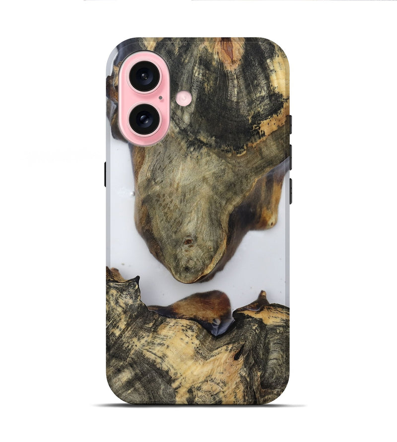 iPhone 16 Wood Live Edge Phone Case - Eli (Clear, 814238)