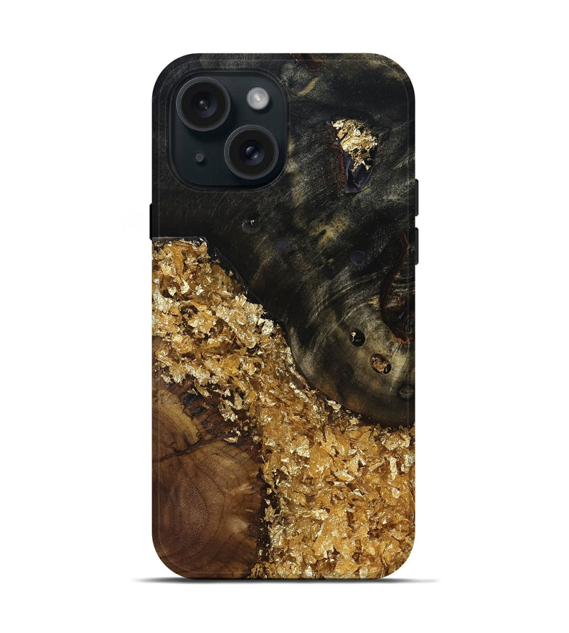 iPhone 15 Wood Live Edge Phone Case - Marlys (Clear, 814256)