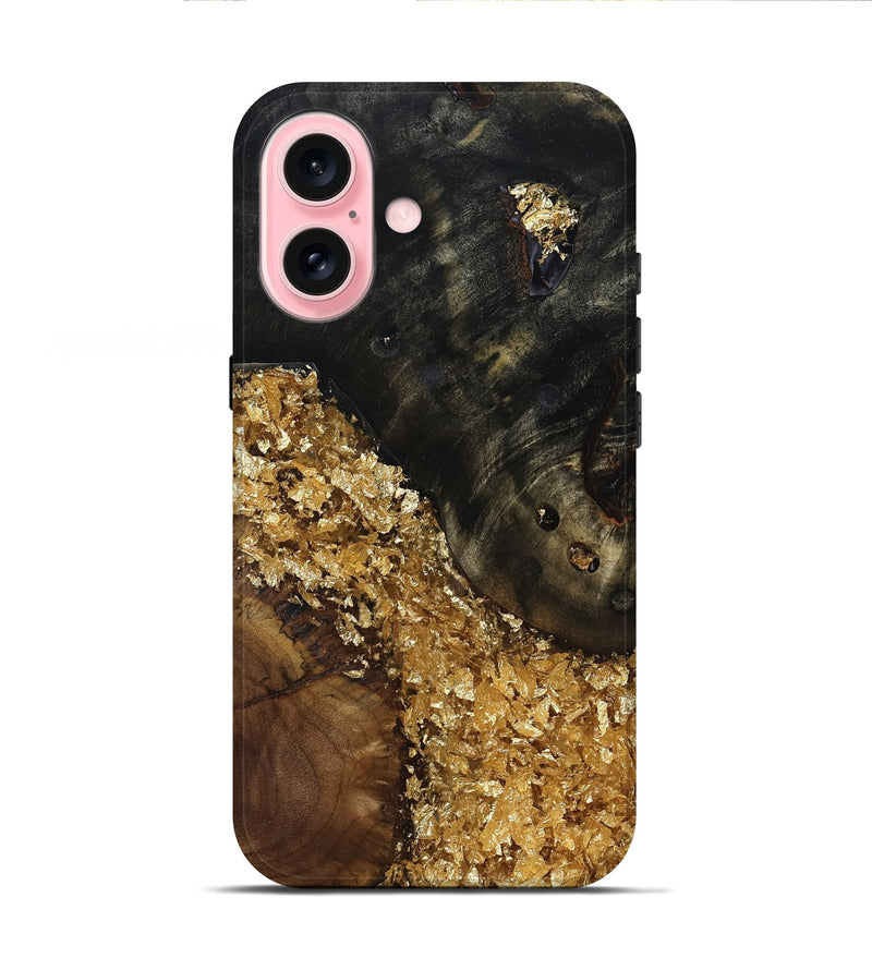 iPhone 16 Wood Live Edge Phone Case - Marlys (Clear, 814256)
