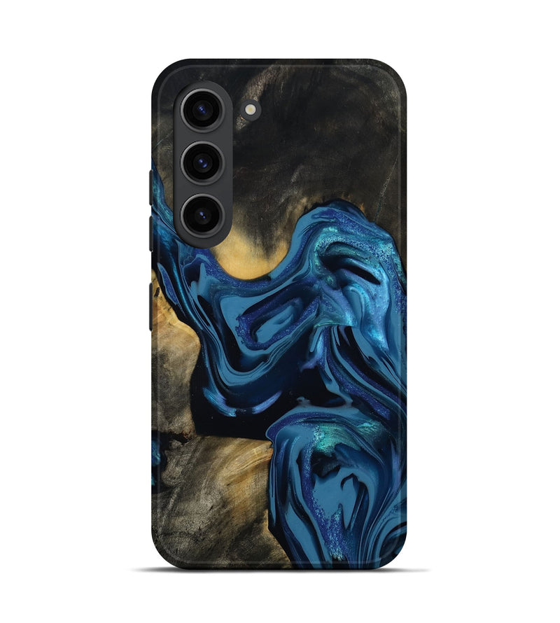 Galaxy S23 Wood Live Edge Phone Case - Koda (Blue, 814270)