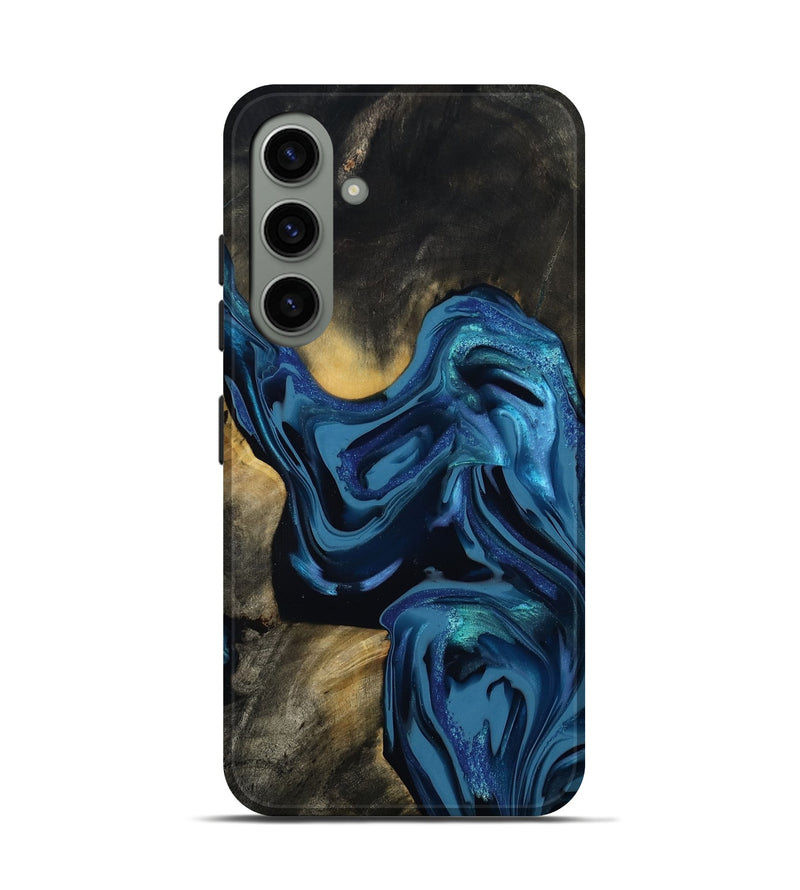 Galaxy S24 Wood Live Edge Phone Case - Koda (Blue, 814270)