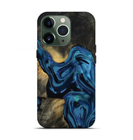 iPhone 13 Pro Wood Live Edge Phone Case - Koda (Blue, 814270)