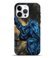iPhone 15 Pro Max Wood Live Edge Phone Case - Koda (Blue, 814270)