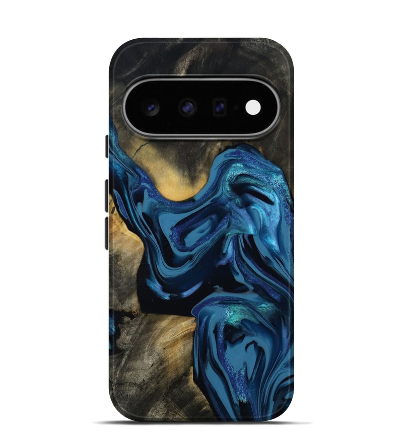 Pixel 11 Pro Wood Live Edge Phone Case - Koda (Blue, 814270)