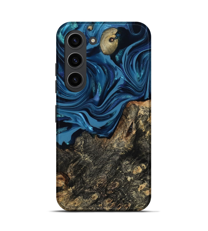 Galaxy S23 Wood Live Edge Phone Case - Kamiyah (Blue, 814271)