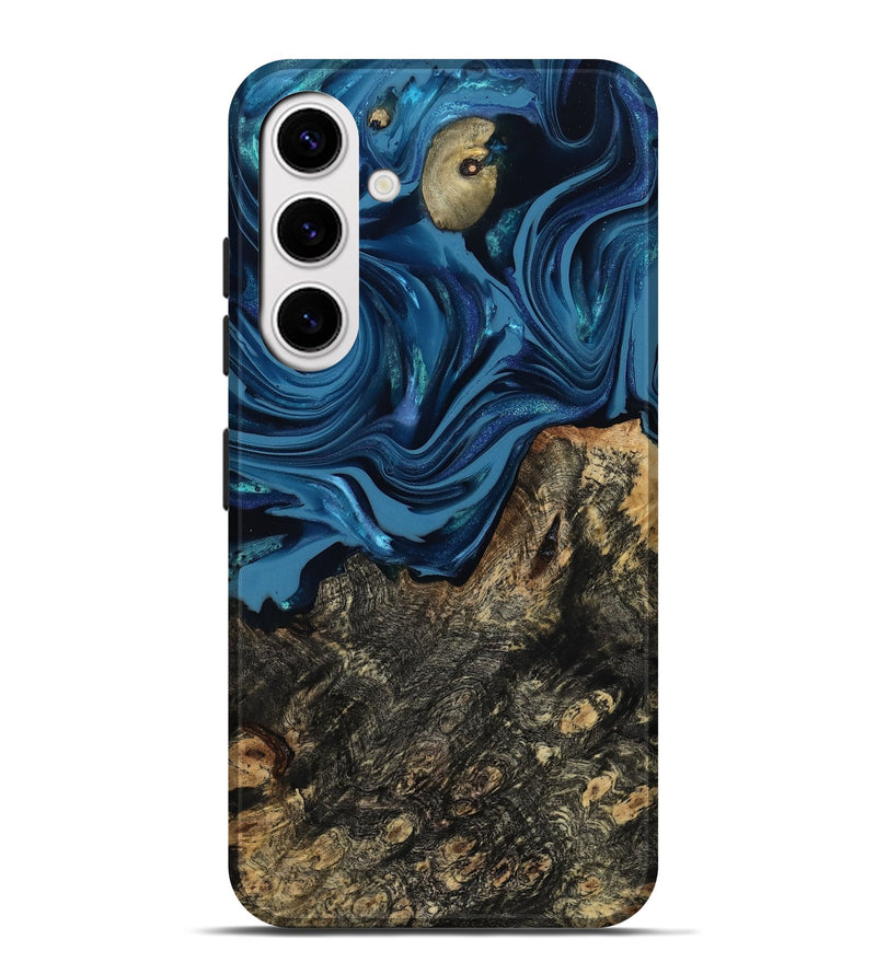 Galaxy S25 Plus Wood Live Edge Phone Case - Kamiyah (Blue, 814271)