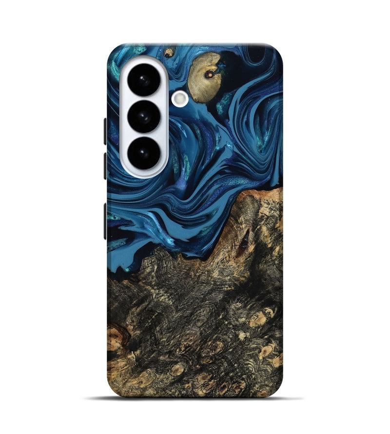 Galaxy S26 Wood Live Edge Phone Case - Kamiyah (Blue, 814271)