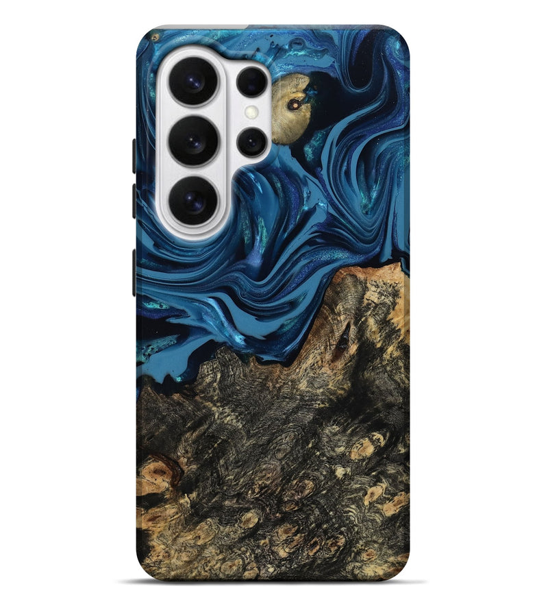 Galaxy S26 Ultra Wood Live Edge Phone Case - Kamiyah (Blue, 814271)