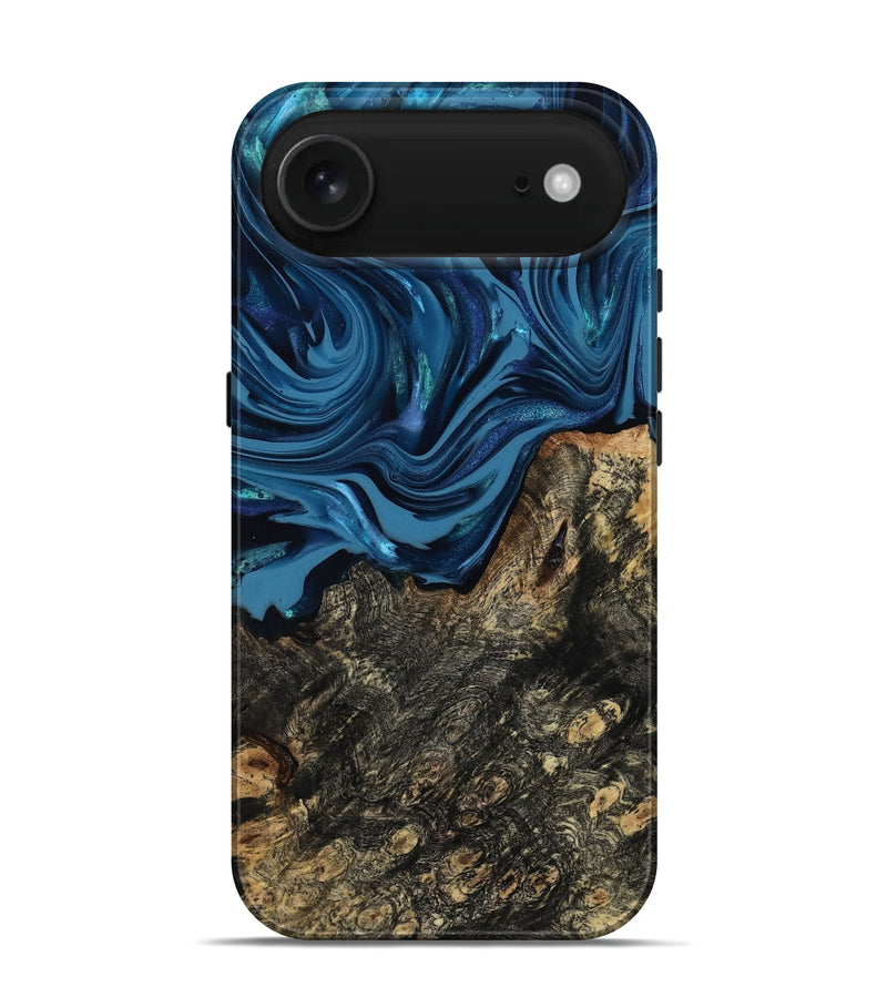 iPhone 17 Air Wood Live Edge Phone Case - Kamiyah (Blue, 814271)
