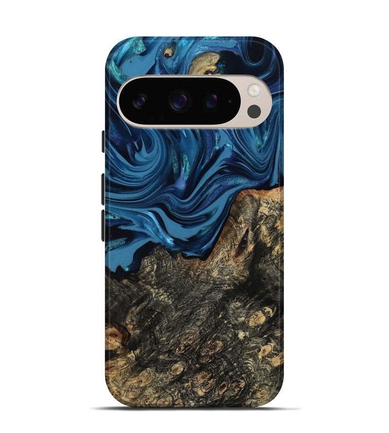 Pixel 10 Wood Live Edge Phone Case - Kamiyah (Blue, 814271)
